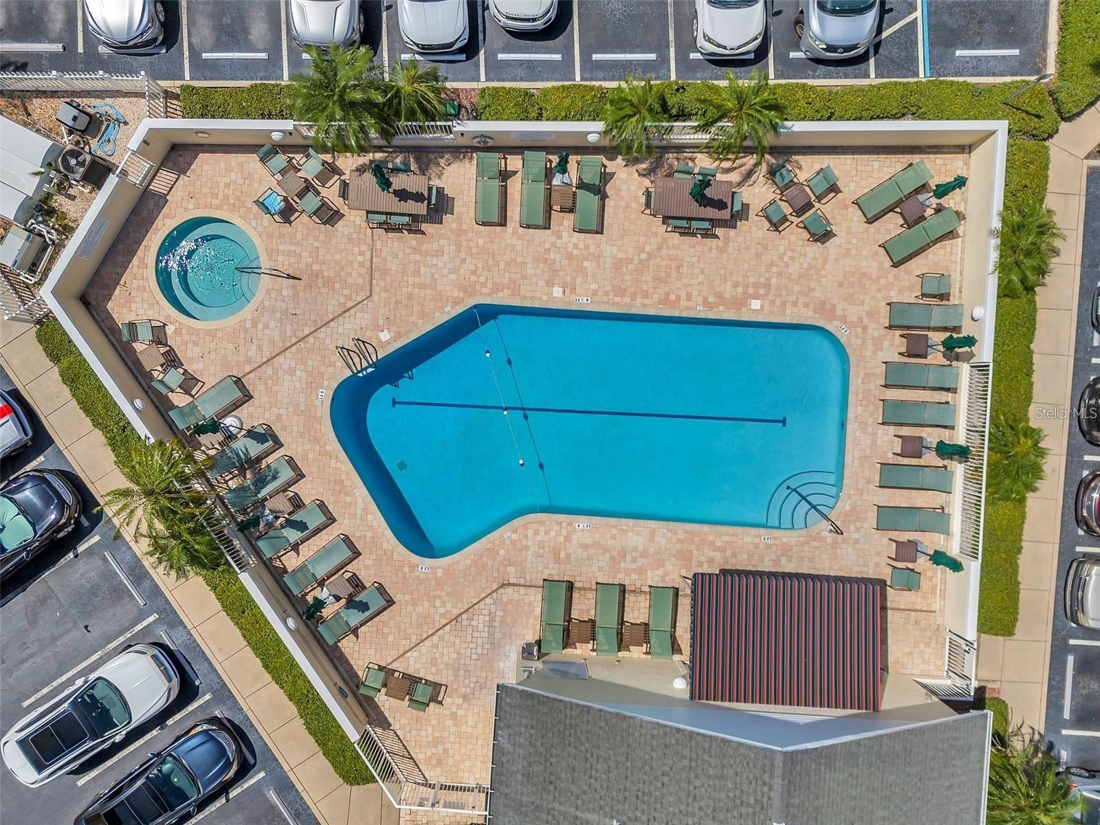Heated community pool.