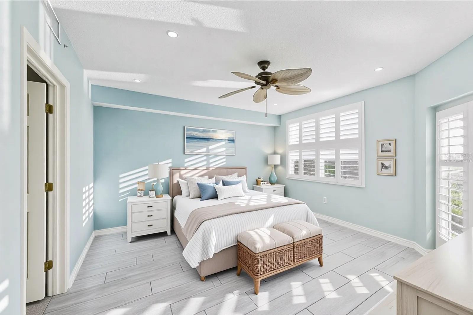 Primary bedroom-Virtually staged.