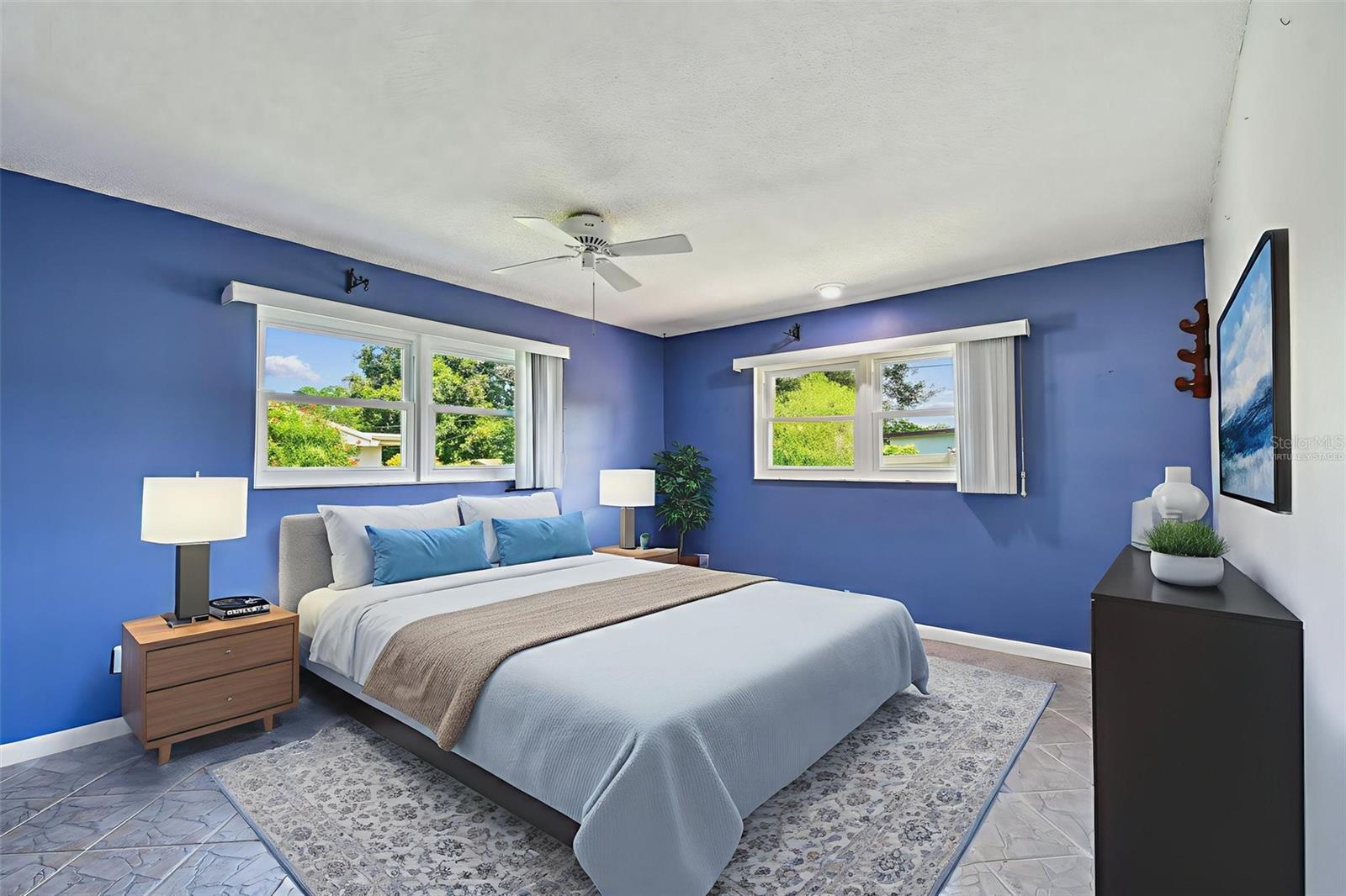 Virtually Staged Primary Bedroom