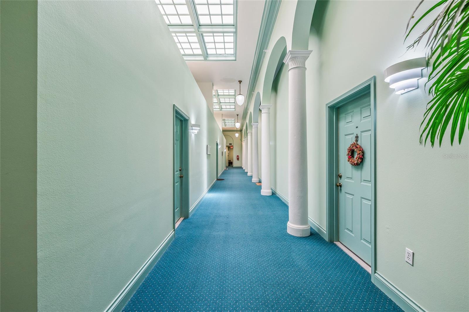 Gorgeous Third Floor Hallway, notice the beautiful pillars