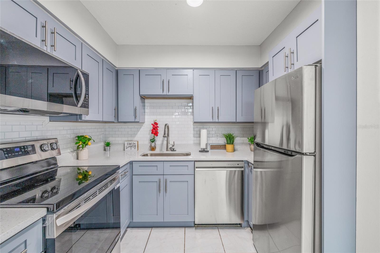 Notice the New Granite Counter Tops