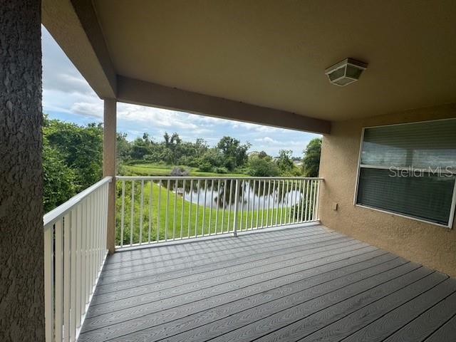 Upstairs Balcony Facing Pond