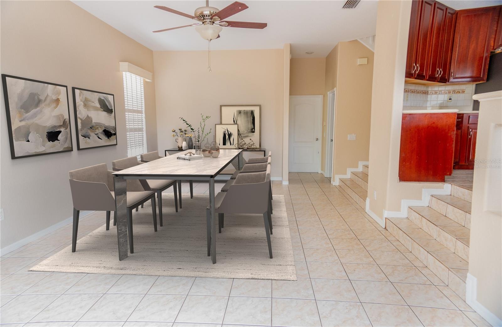 Virtually Staged Dining Room
