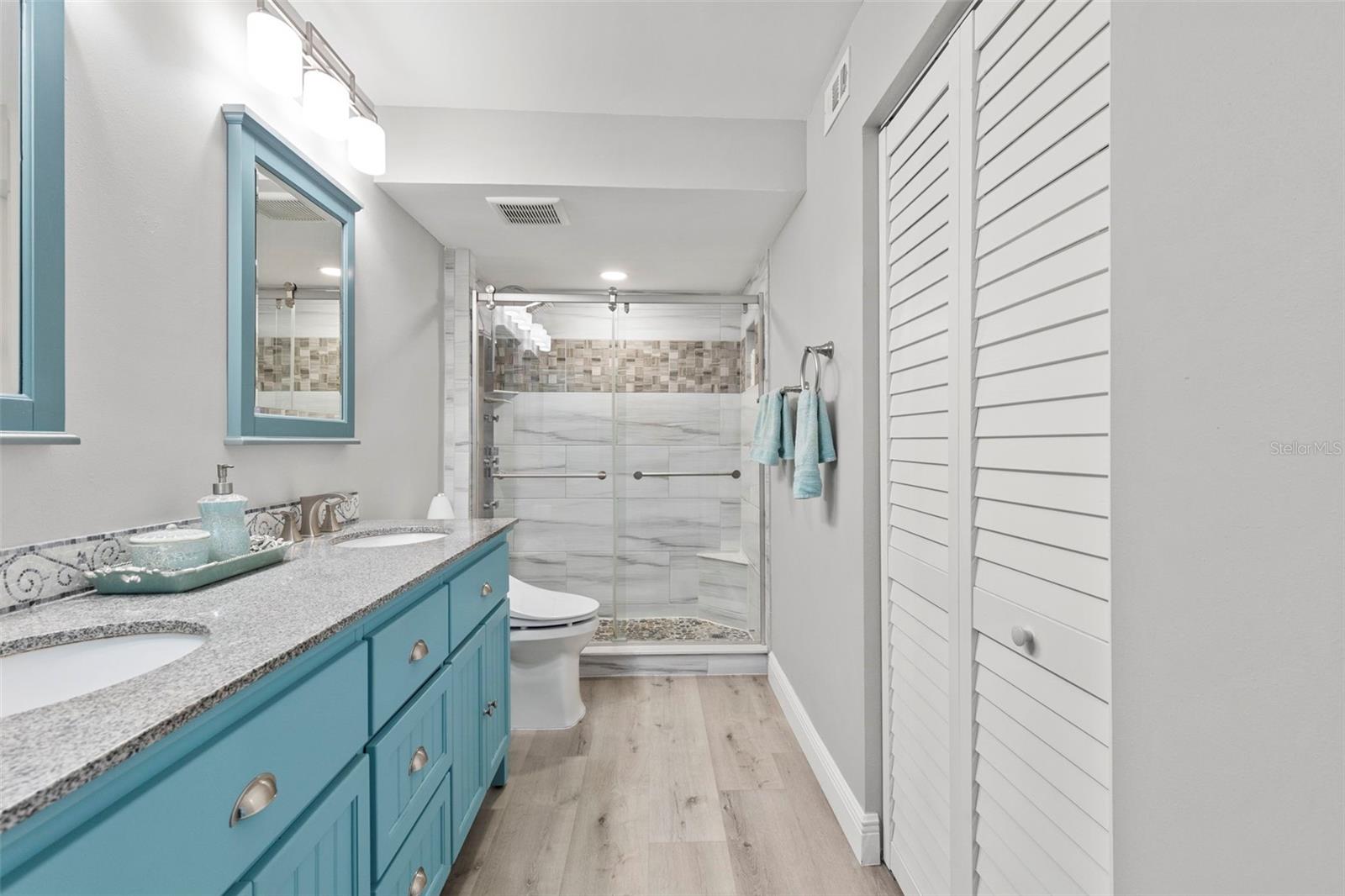 Primary Bathroom with walk in closet
