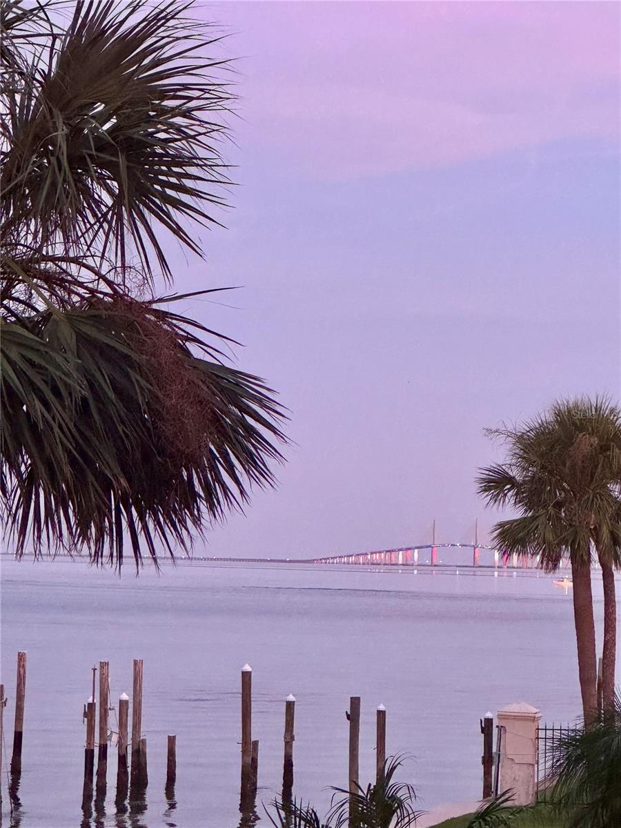 Iconic Skyway Bridge Sunset View