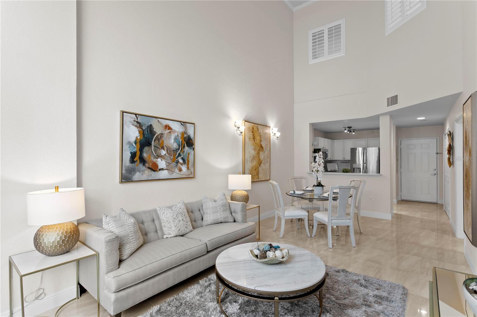 he open layout creates an airy, welcoming ambiance perfect for relaxing or entertaining.
