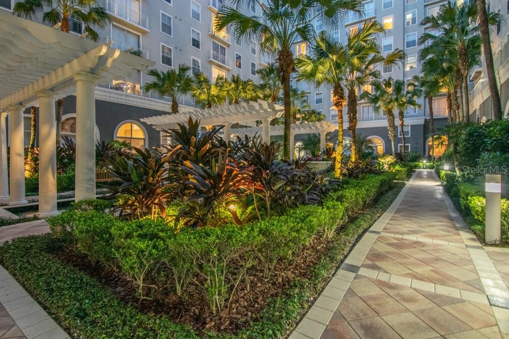 Another view of the gorgeous courtyard, just outside the sliding glass doors of your residence.