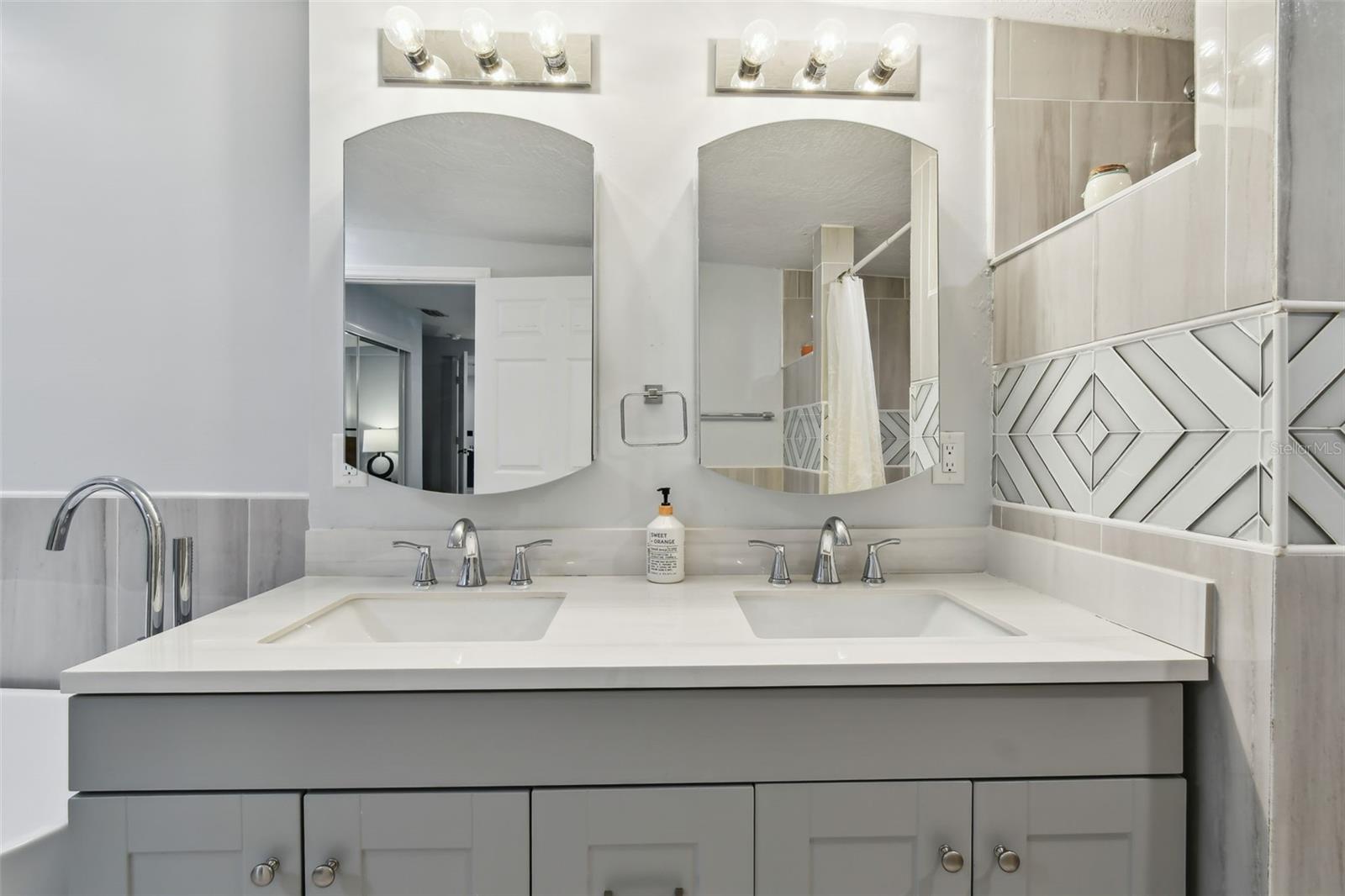 Double vanities provide room for two!