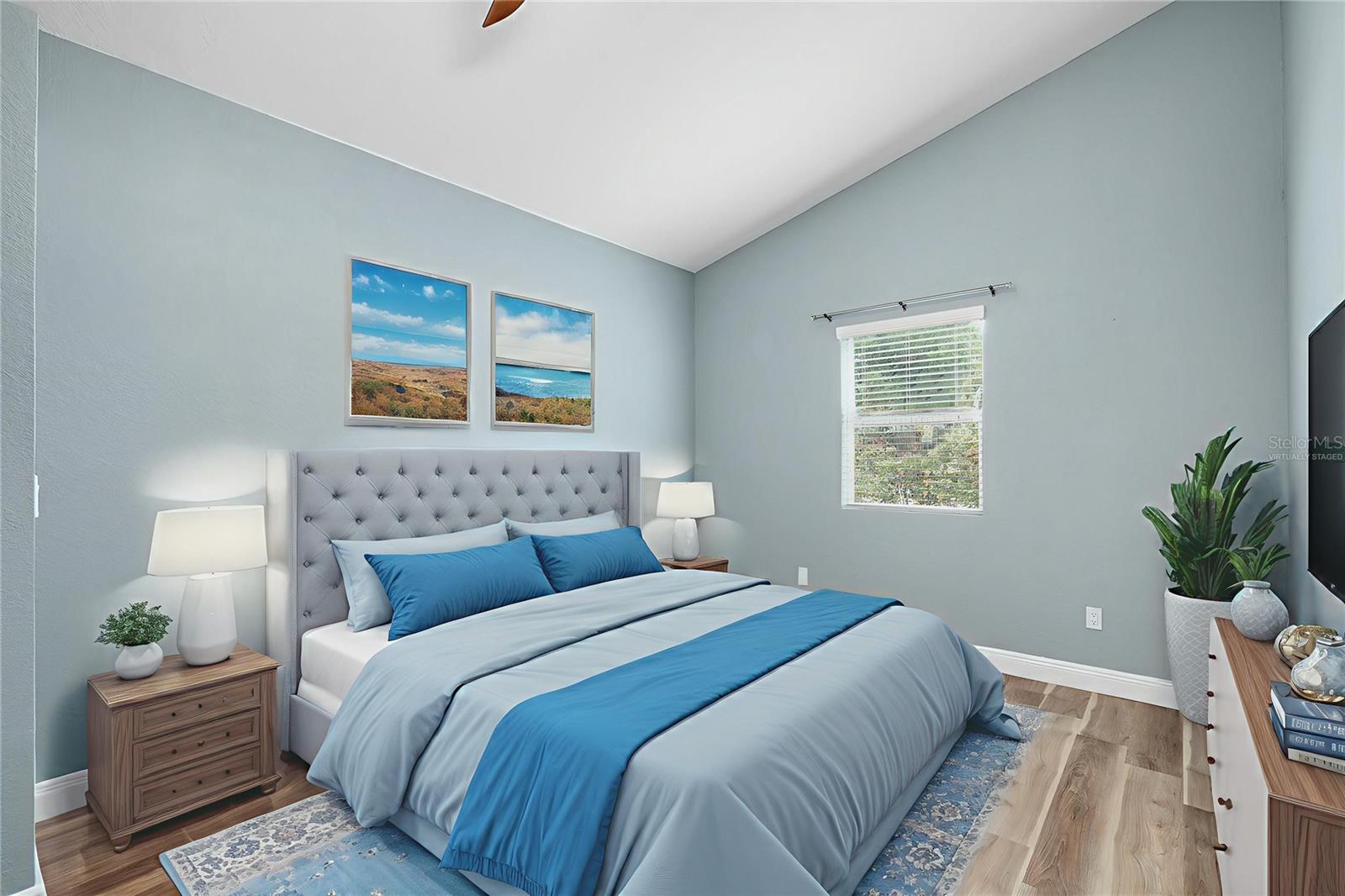 2BR-1BA - Primary Bedroom - Virtually Staged