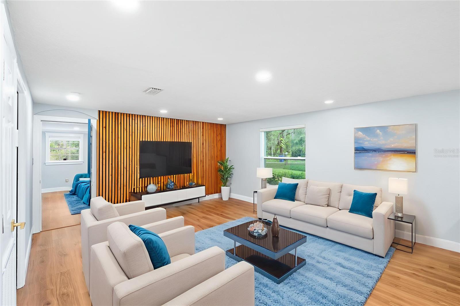 3BR-2BA - Living Room - Virtually Staged