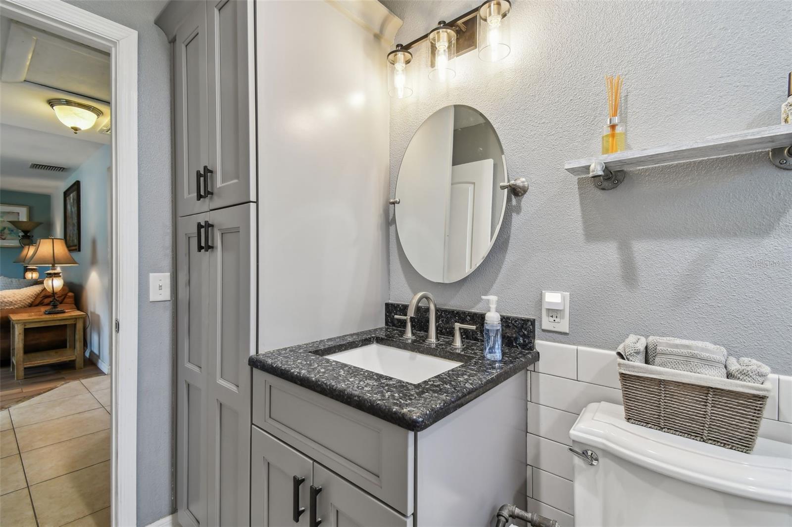 Linen closet and vanity storage