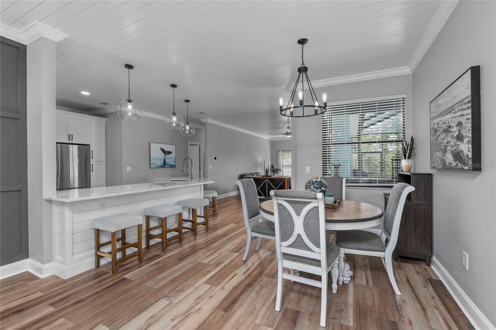Kitchen with Breakfast Bar and Dining Room