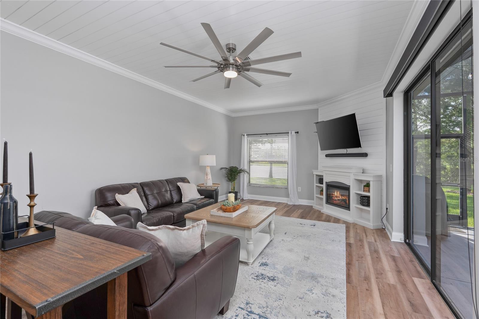 Family Room with lots of light from the Lanai