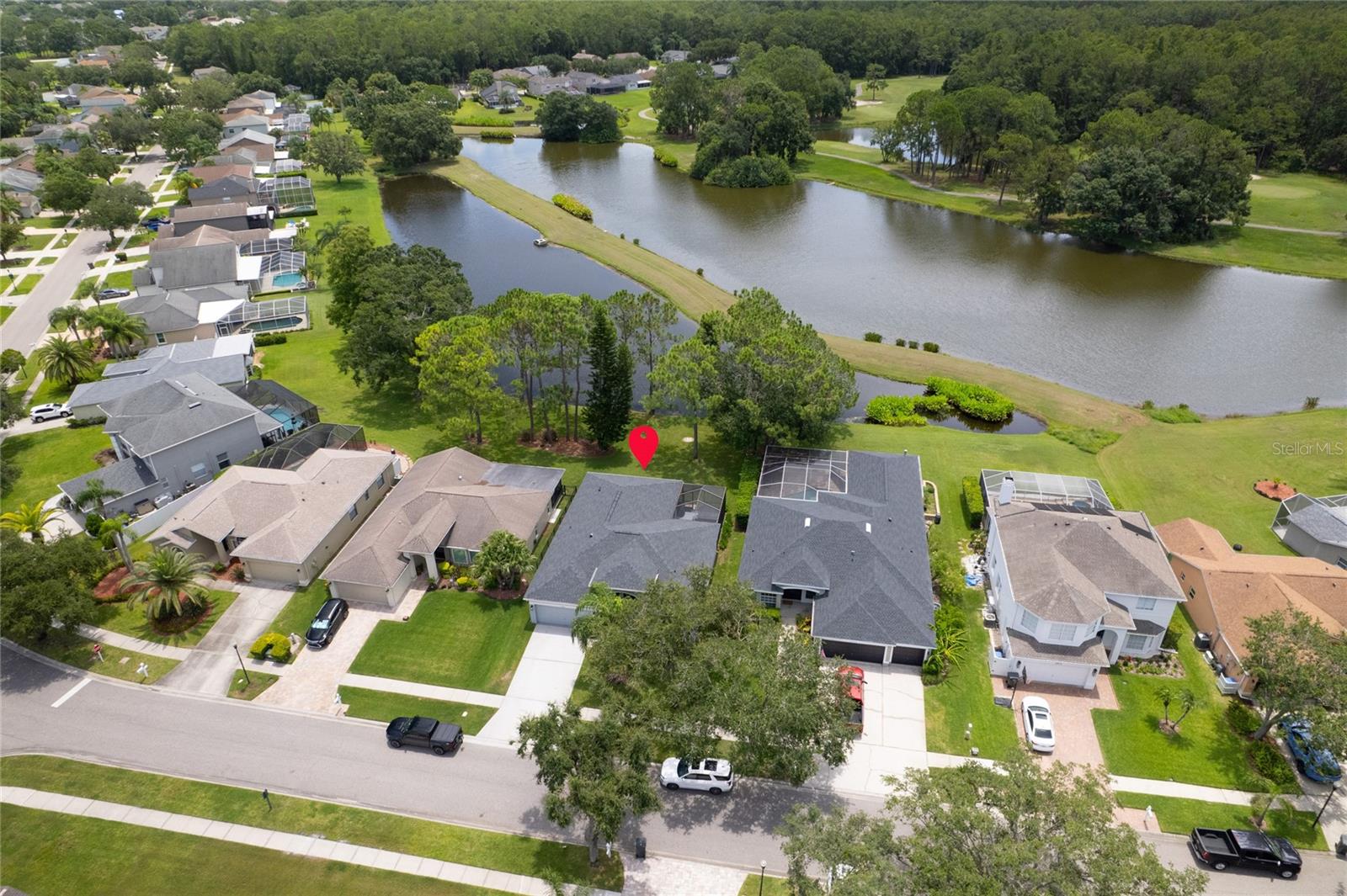 Aerial view of home