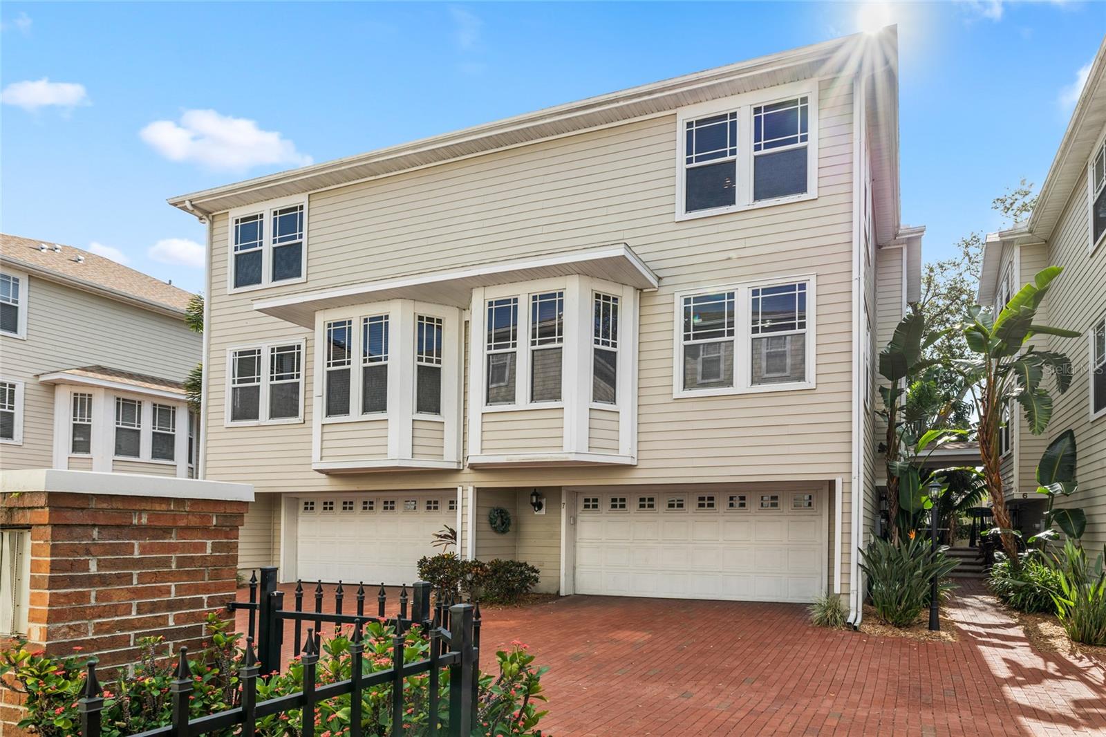Beautiful community with brick streets and lush landscaping