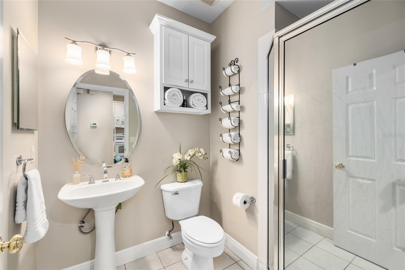 Full bath with shower on the second floor