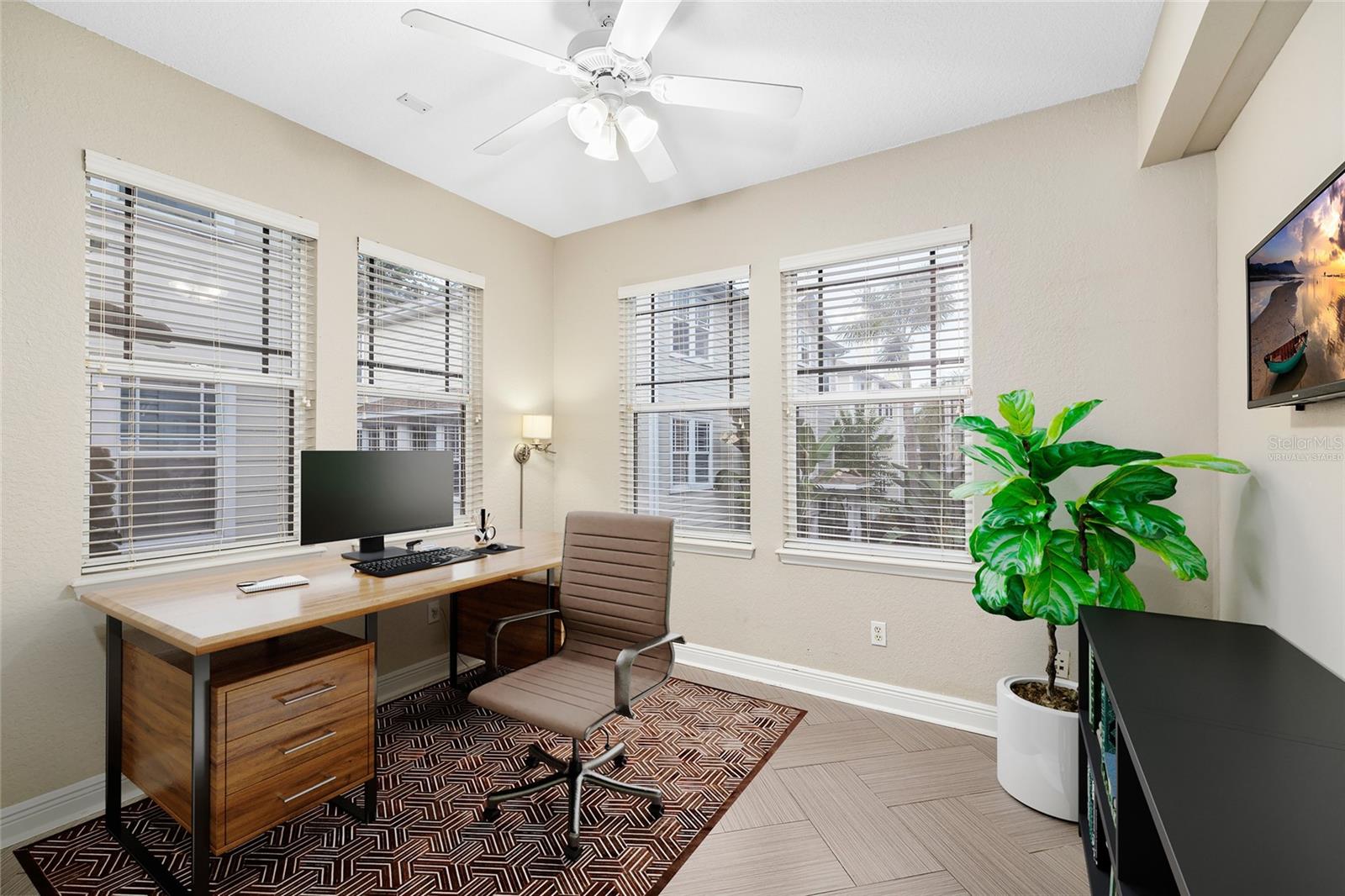 Virtually Staged 3rd bedroom/office