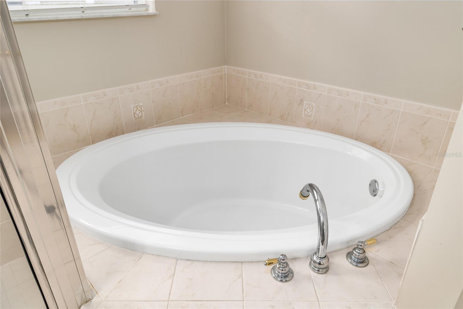 Relax in the spacious tub