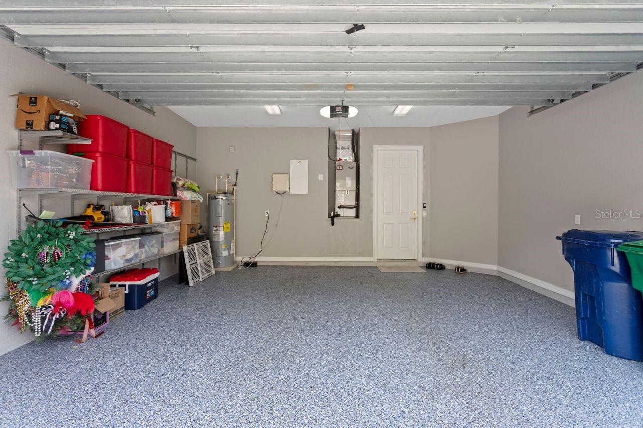 Ample 2 Car Garage w Epoxy floor