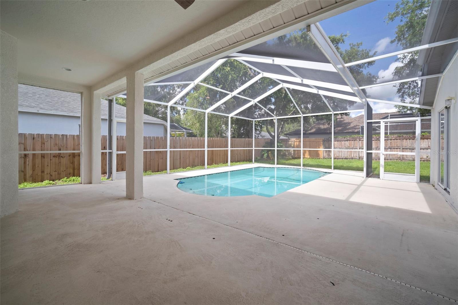 Fully screened pool and lanai