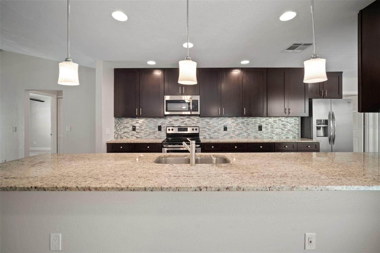 Open kitchen with plenty of counter space