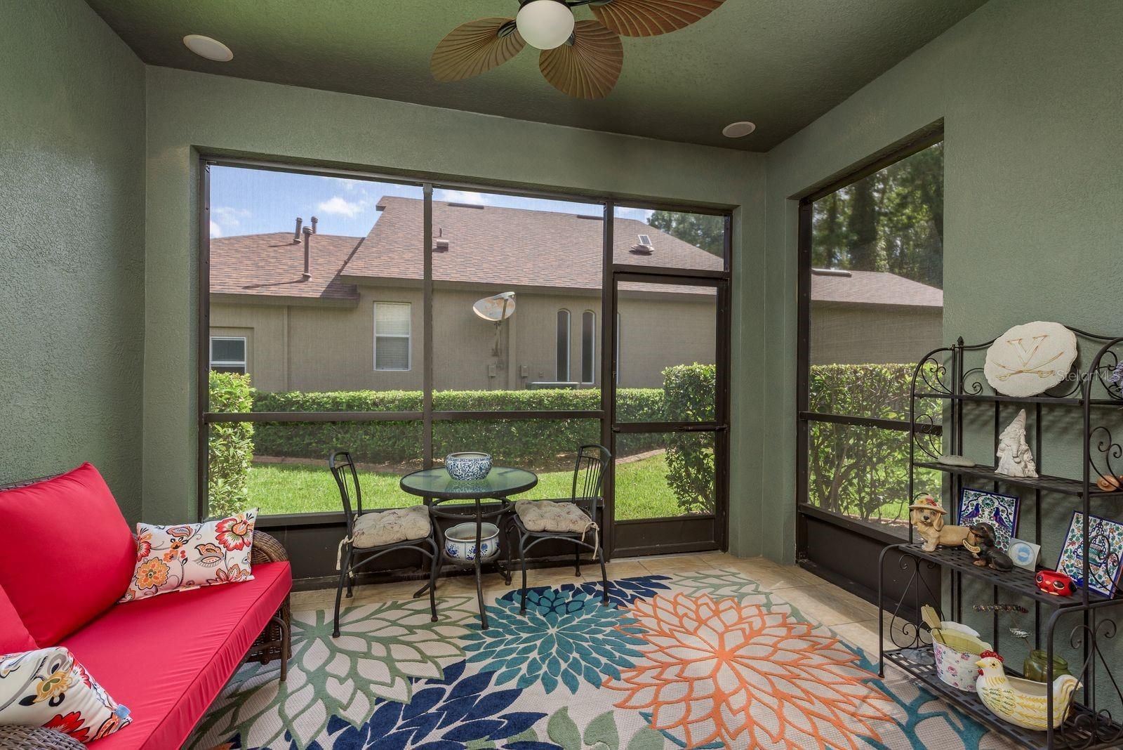 Enclosed side patio