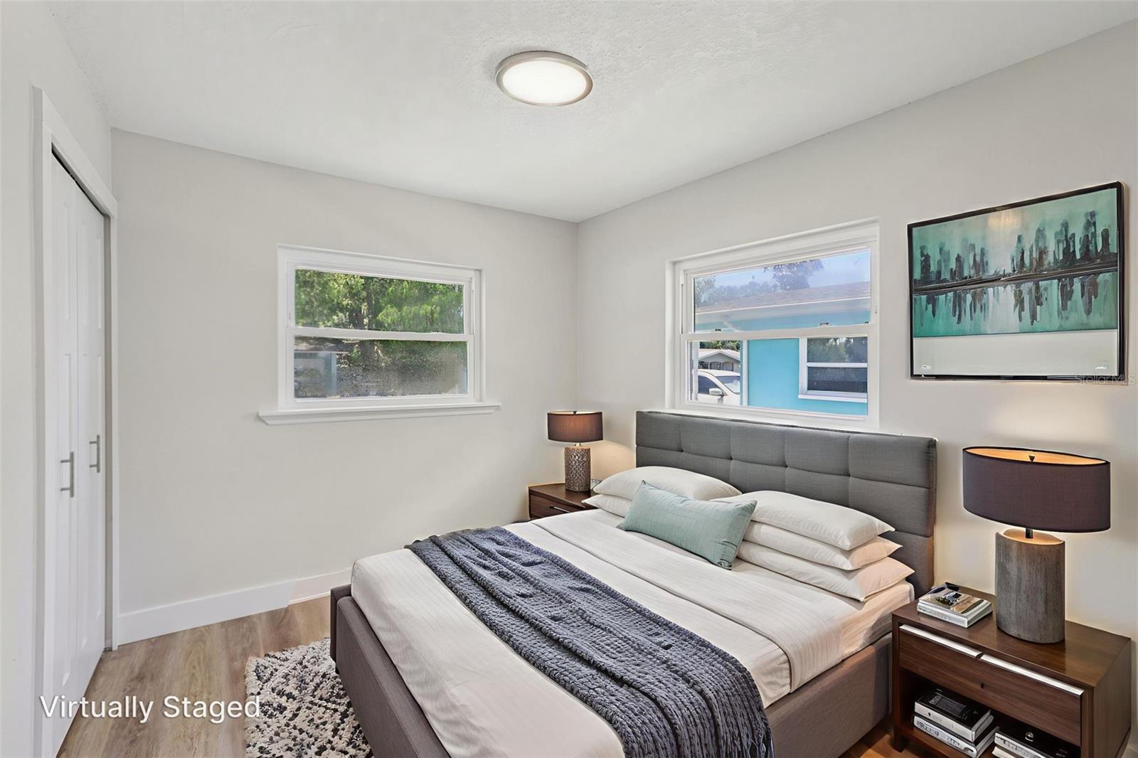 Bedroom staged