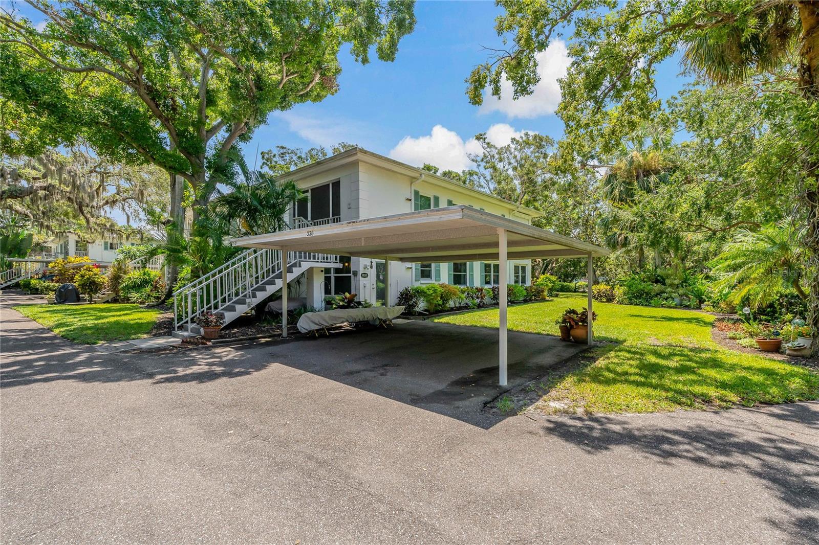 Convenient Carport with extra room for your kayak!
