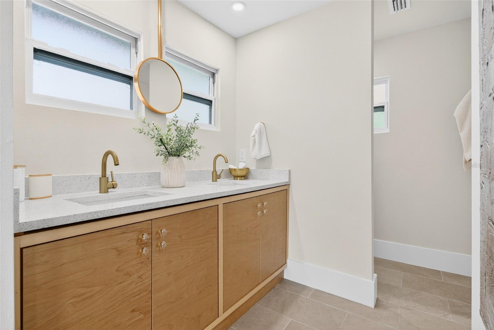 Primary Bath with Wet Room