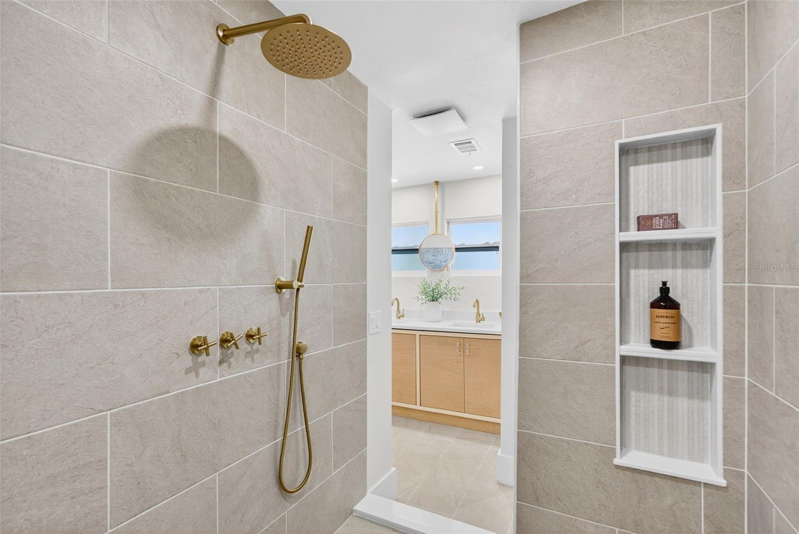 Wet Room with Shower and Freestanding Tub Combo