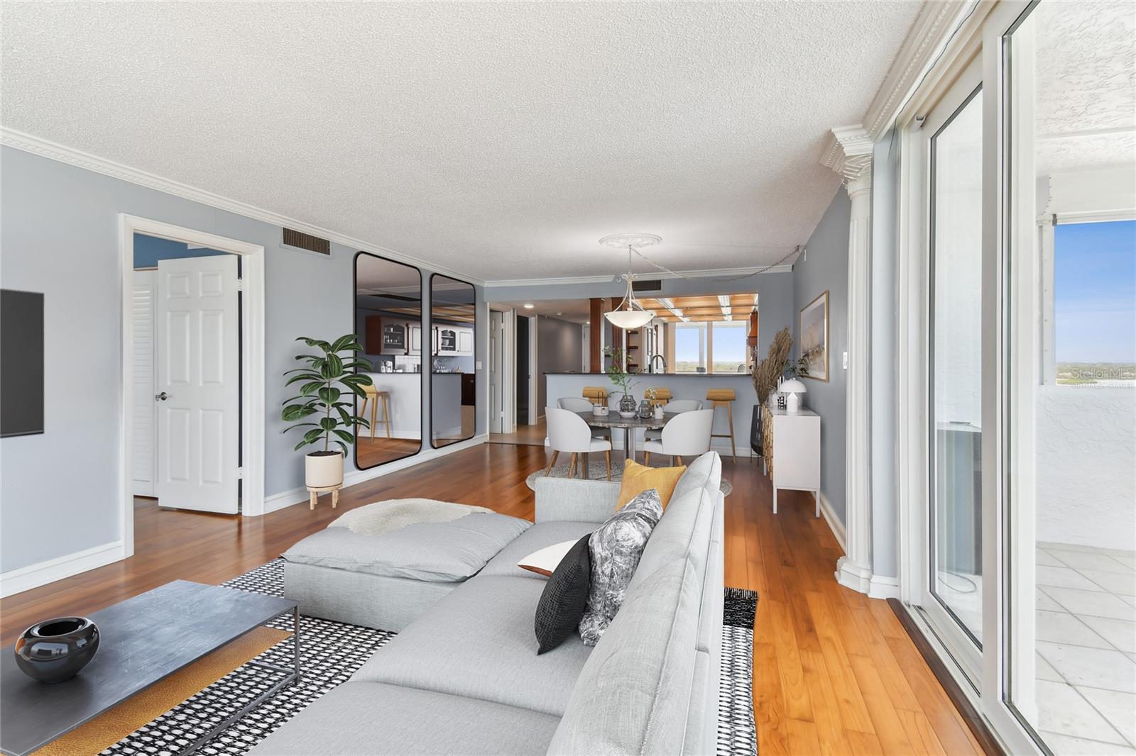 Great Room Area-Virtually Staged