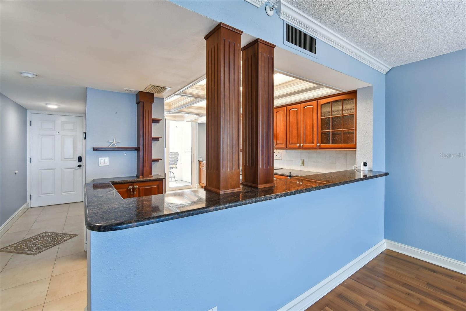 An entertainer friendly kitchen space