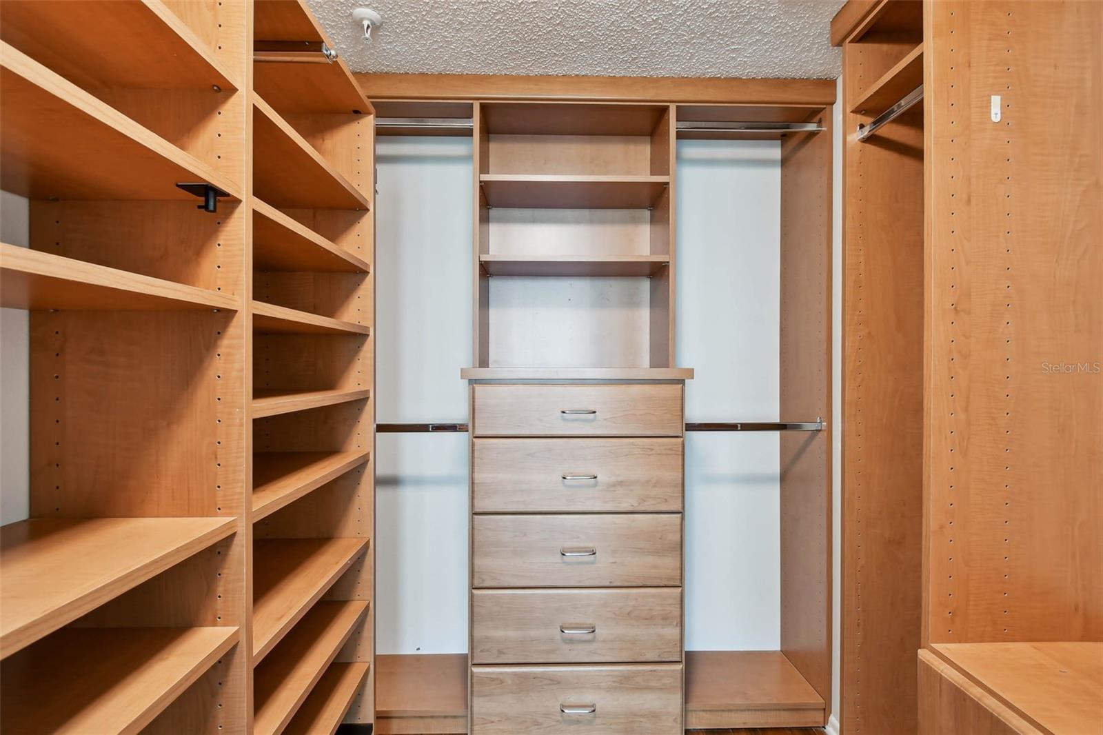 Built-in closet organization