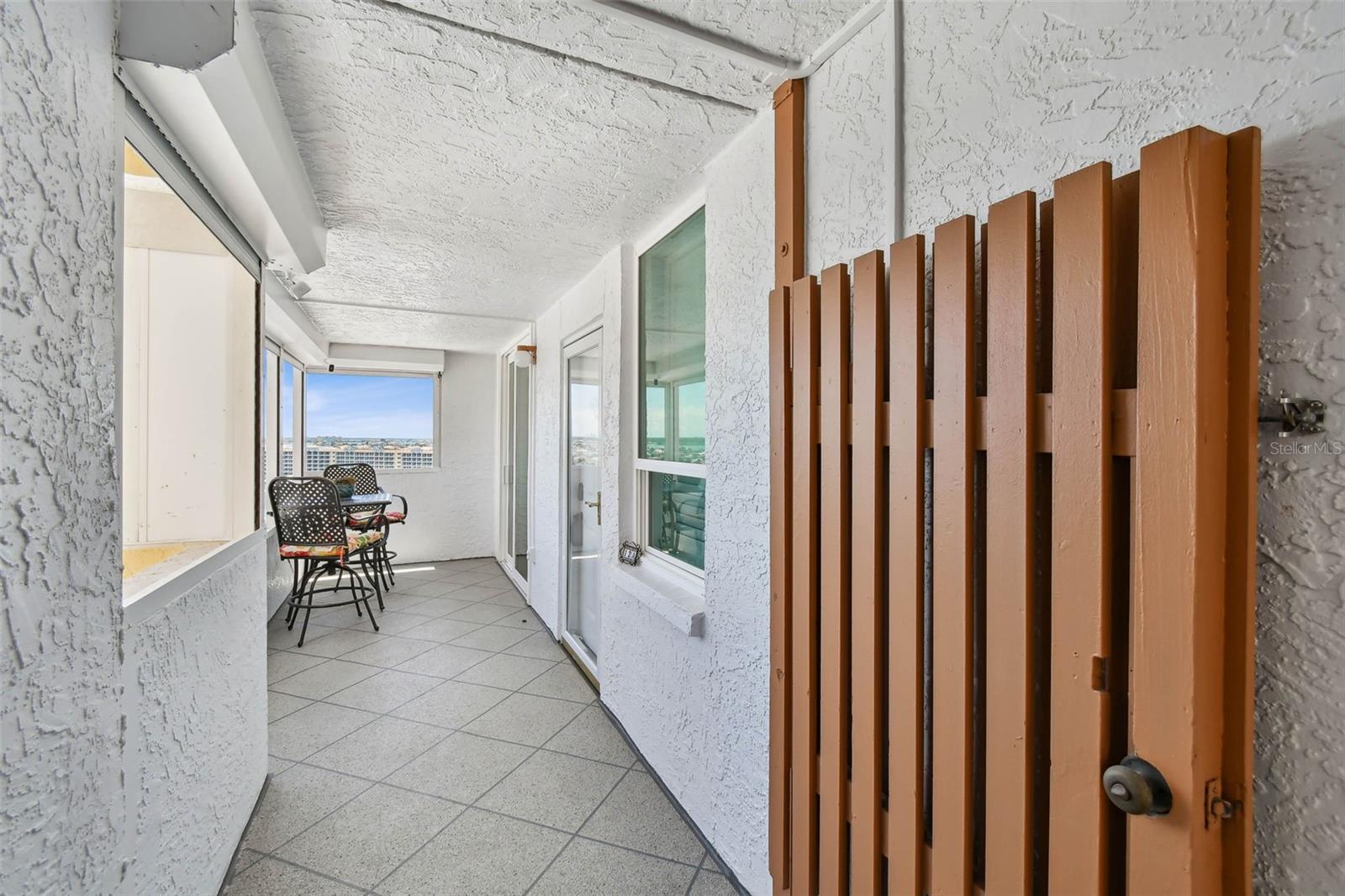 Gated front balcony