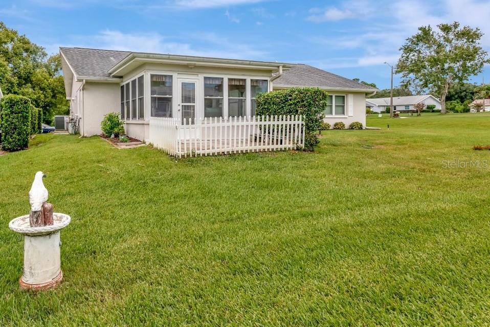 There is a lot of green space surrounding this home.