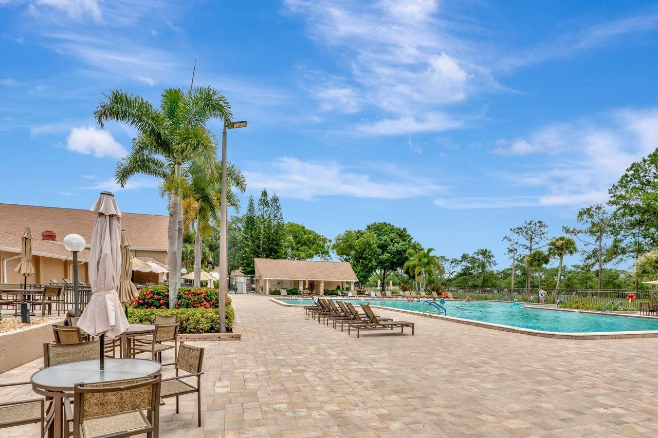 A huge pool area.