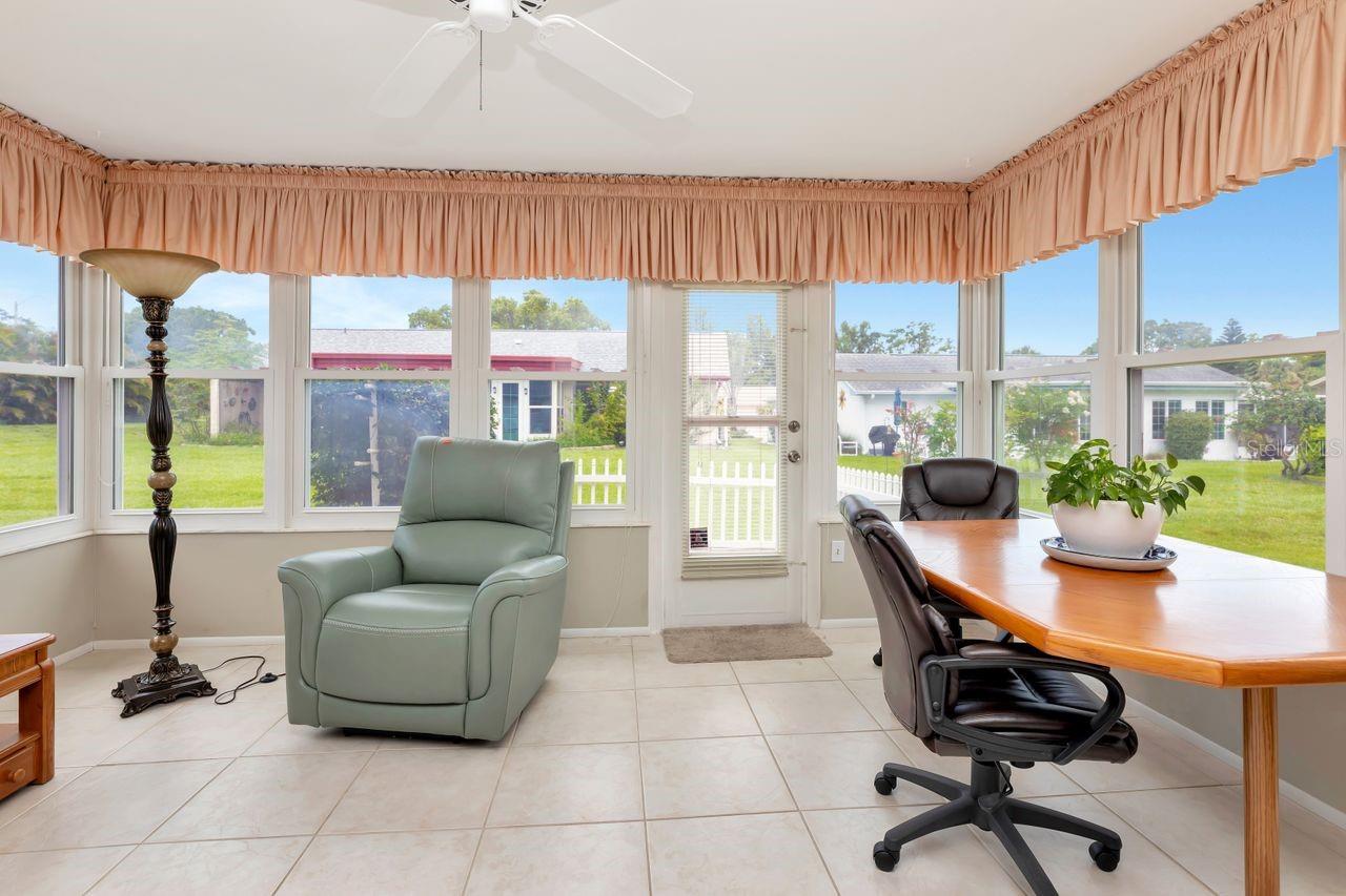 The Florida room will most likely be your most "lived in" room in this home.