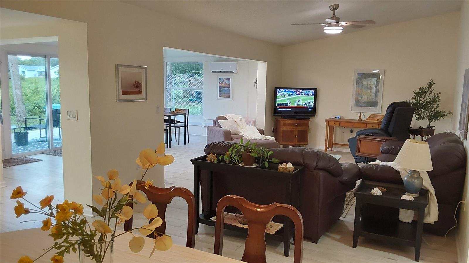 View from dining area