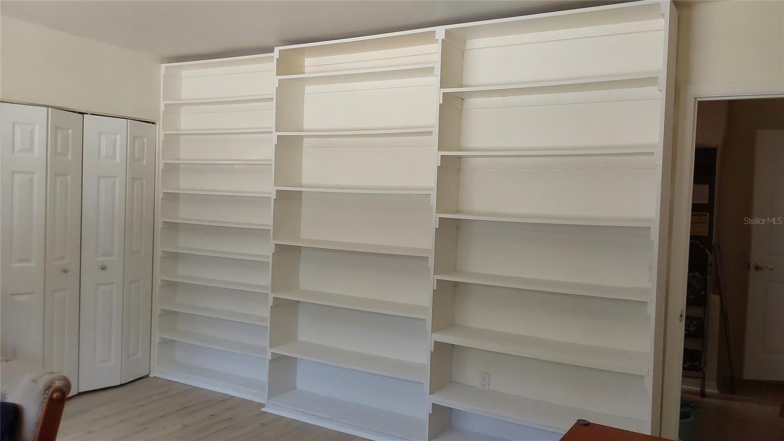 Lots of shelves for your books and collectibles