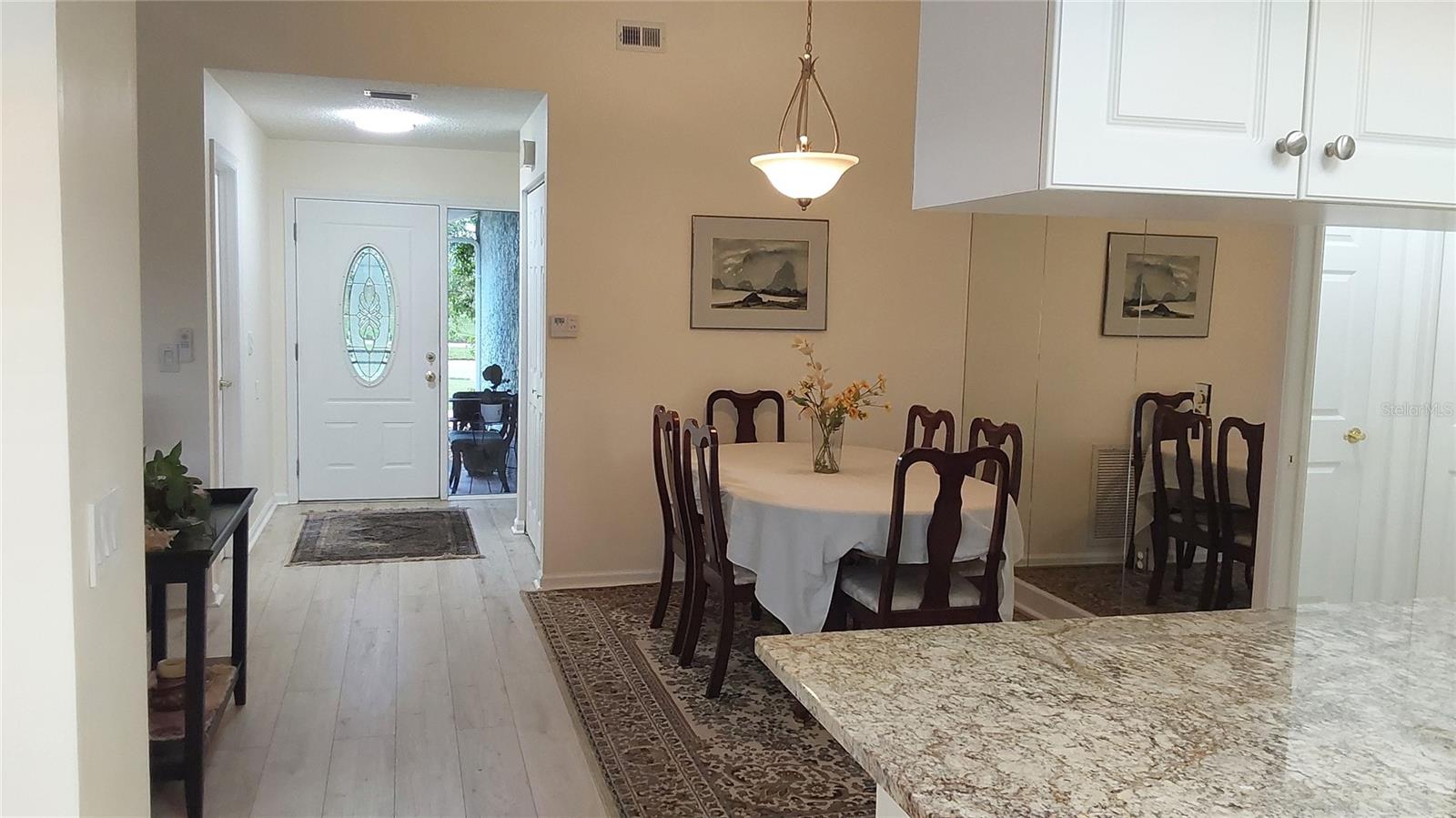 View to door