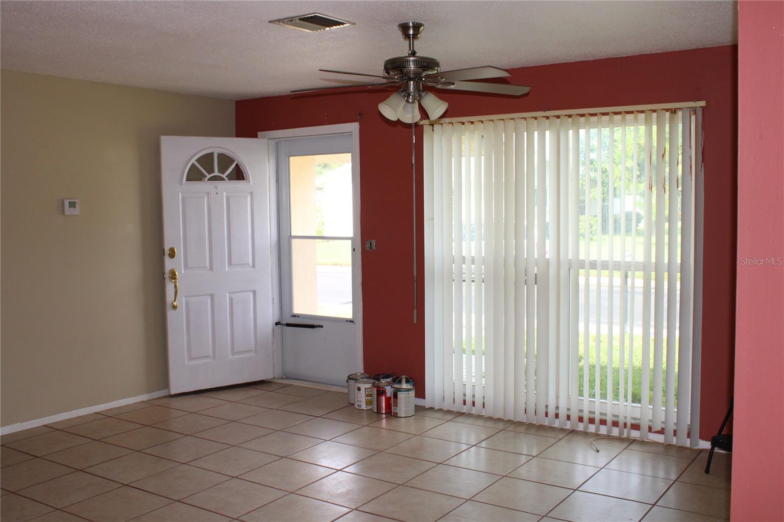 Front door and big picture window