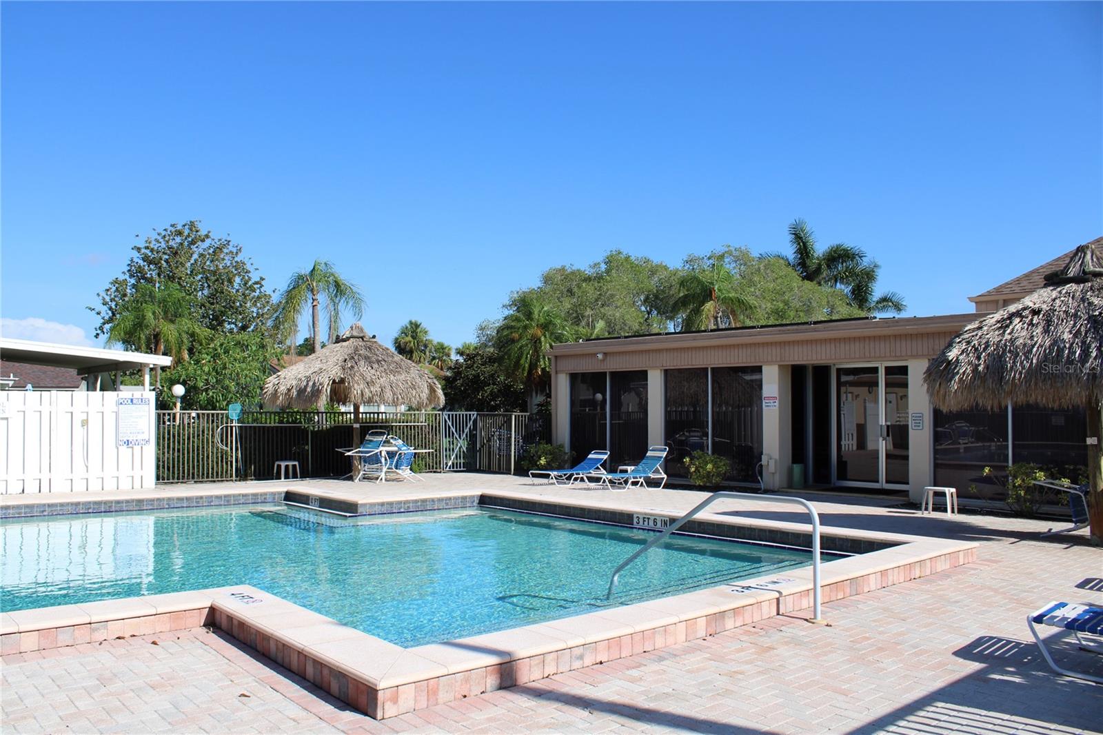 Pool is right outside your clubhouse