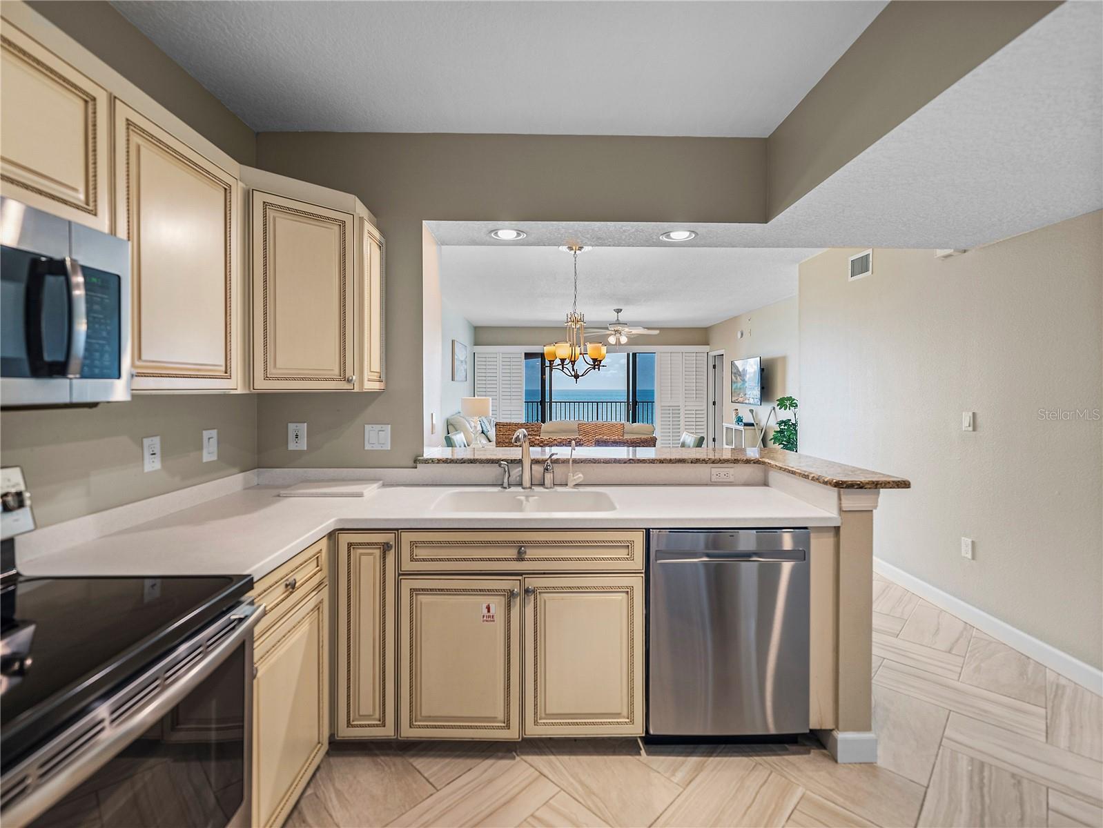 Chefs kitchen with a view to the star attraction