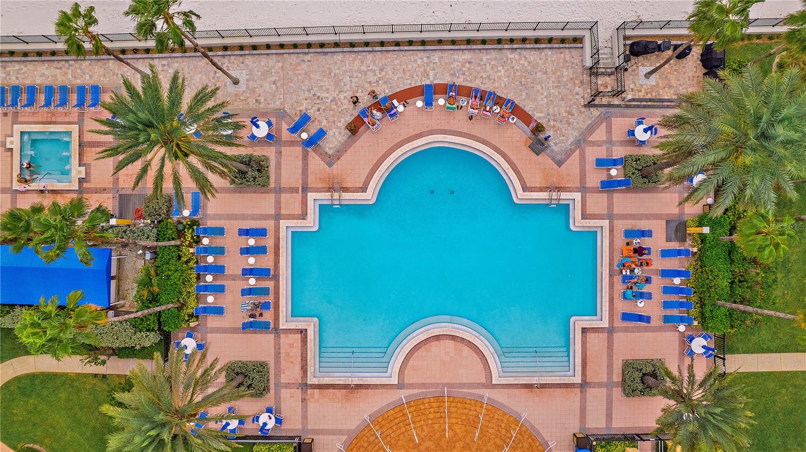 Main community pool before the storms