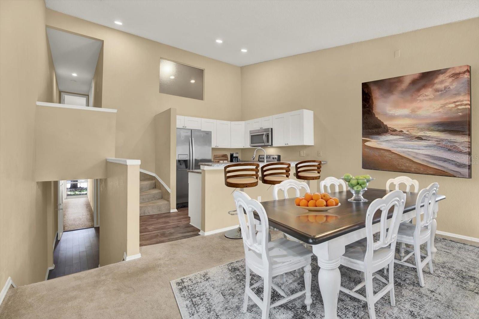 *Virtually staged* second level spacious dining room and updated kitchen.