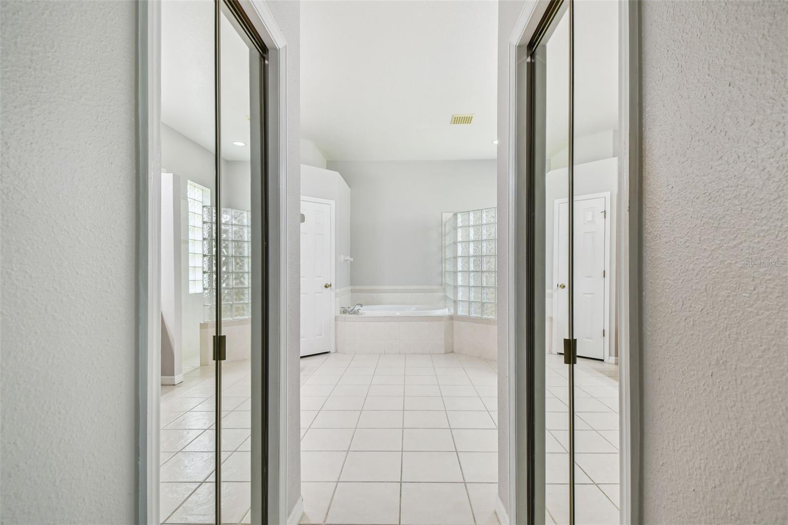 Primary Bath Entry w/Double Closets