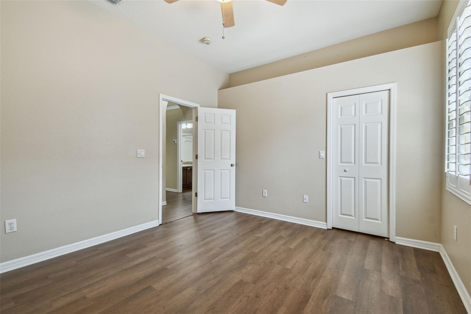 Bedroom #2 w/Walk-in Closet & Plantation