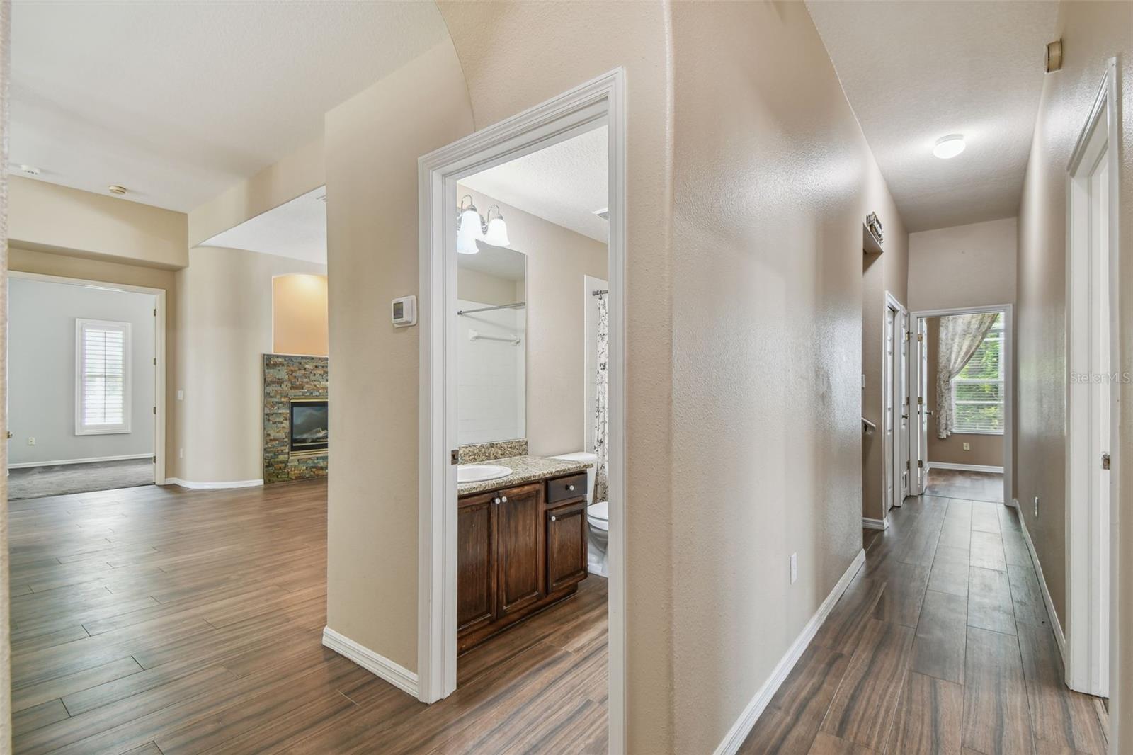 Guest Bathroom & Hallway to Guest Bedrooms