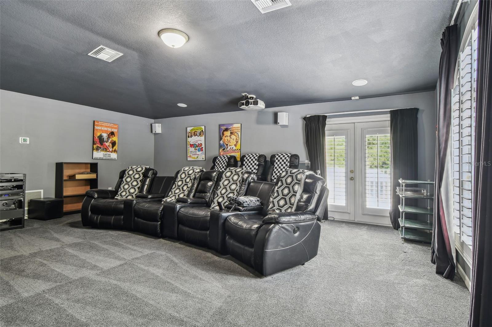 HUGE Bonus Room Complete w/7 Reclining Chairs & All AV Equipment