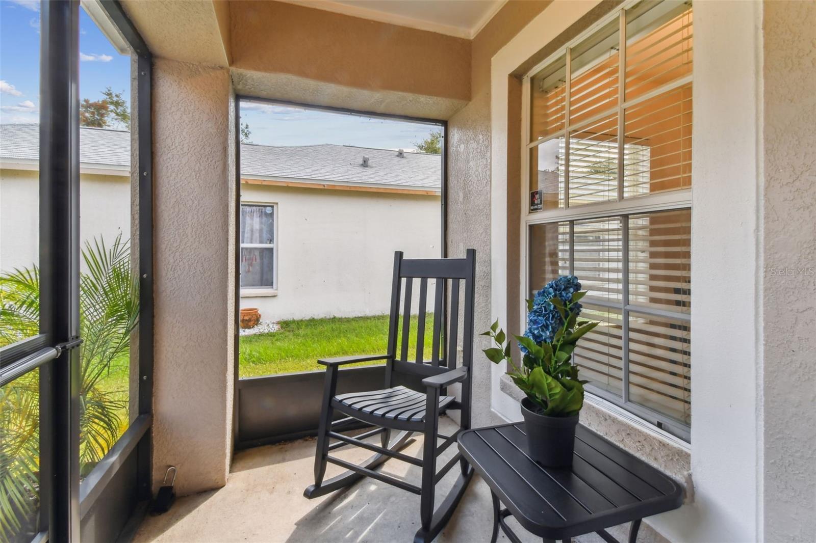 Screened front patio